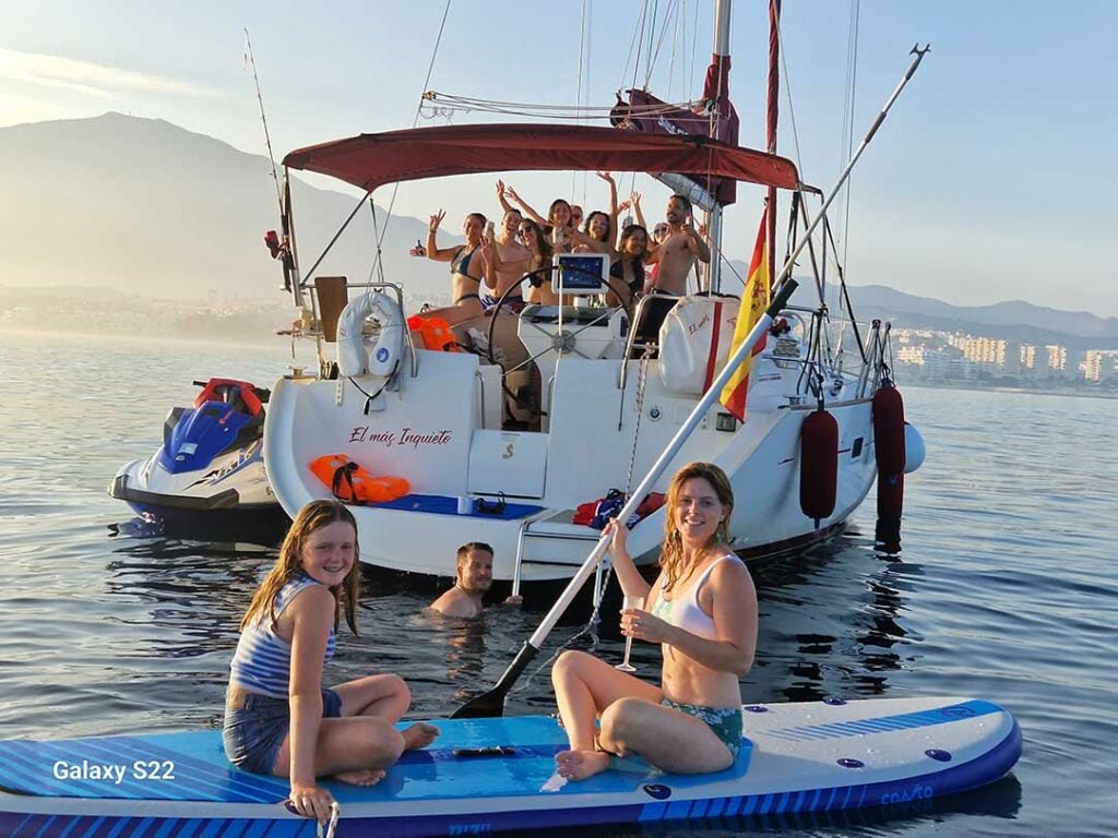 Motorboat and wakeboarding fun in estepona.